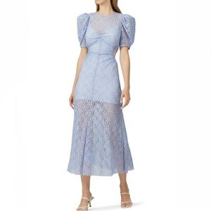 NWT Alice McCall On and On Midi Dress size 4 blue lace